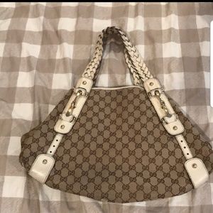 Authentic Gucci Pelham hobo bag with braided strsp